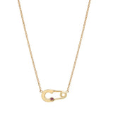 Safety Pin Gemstone Necklace - Dana Seng Jewelry Collection