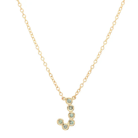 (6 Initials) DSJ's Signature Meaningful Multi Birthstone/Initial Necklace