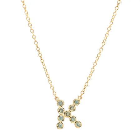 (6 Initials) DSJ's Signature Meaningful Multi Birthstone/Initial Necklace
