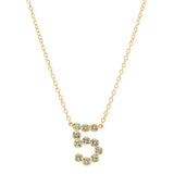 DSJ's Signature Meaningful Number & Birthstone Necklace - Dana Seng Jewelry Collection