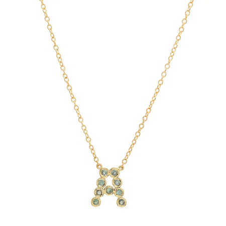 (6 Initials) DSJ's Signature Meaningful Multi Birthstone/Initial Necklace