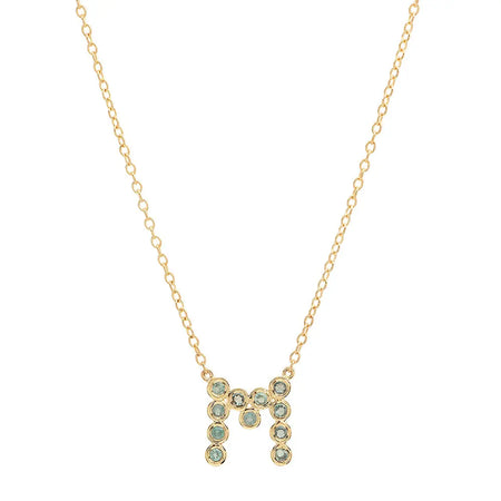(6 Initials) DSJ's Signature Meaningful Multi Birthstone/Initial Necklace