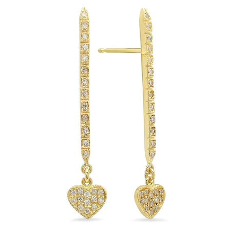 The Heart Of Gold Dangle Earrings