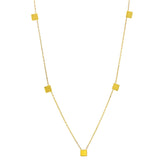 Mini Flawless Square Gold Necklace