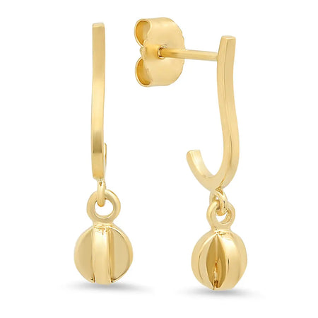 Loving Heart Gold Hoop Earrings