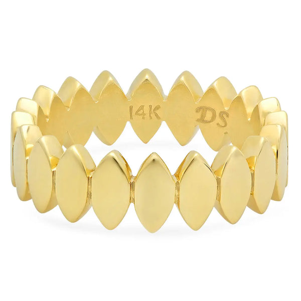Gold Almond Stackable Ring