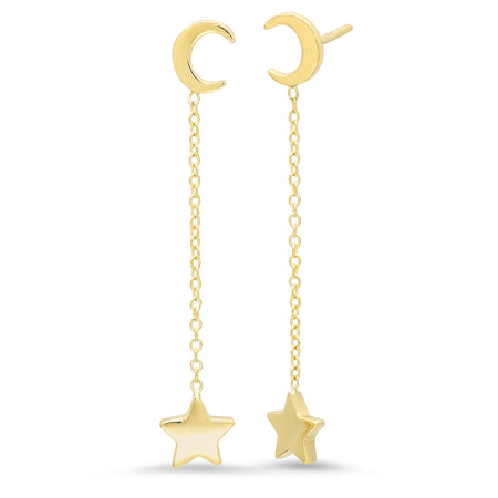 Twisted Square Shaped Chain Fringe Earrings
