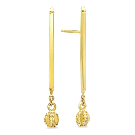 Magnificent Heart Diamond Dangle Earrings