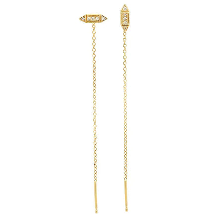 Magnificent Heart Diamond Dangle Earrings