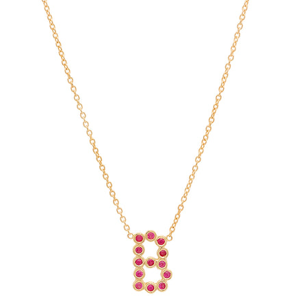 Long-lasting Ruby Bar Necklace