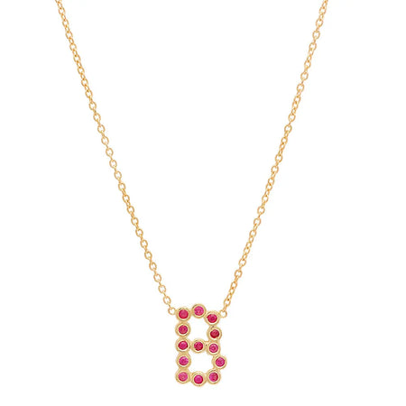 (6 Initials) DSJ's Signature Meaningful Multi Birthstone/Initial Necklace