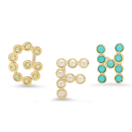 Horizontal/Vertical Baguette Shaped Stud Earrings