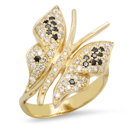 Handcrafted California Butterfly Gold Ring