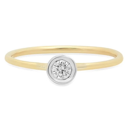 Dainty Square Twisted Gold Ring