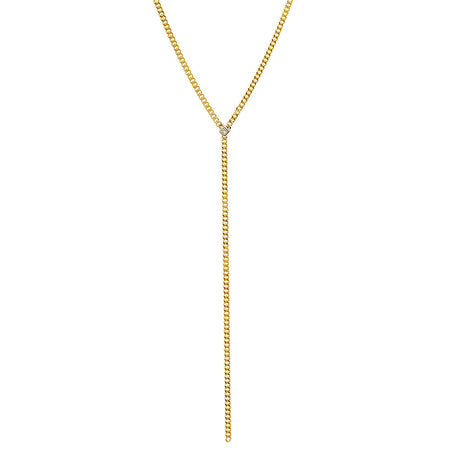 Lucky Moon & Star Gold Lariat Necklace