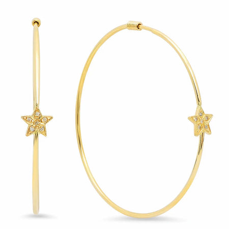 Heart Blossom Hoop Earrings