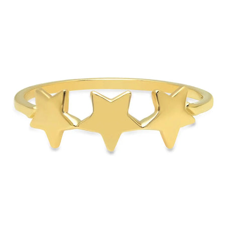 Double Curb Chain Gold Ring