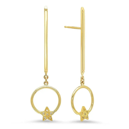 Magnificent Heart Diamond Dangle Earrings