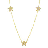 Mini Stars Diamond Station Necklace