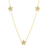 Mini Stars Diamond Station Necklace