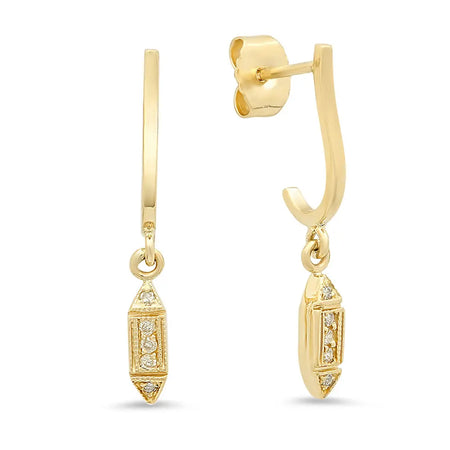 Magnificent Heart Diamond Dangle Earrings