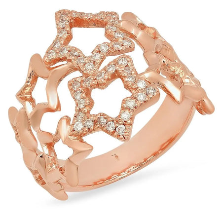 Safety Pin Diamond Ring