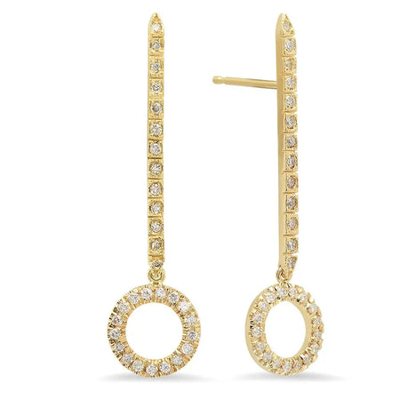 Magnificent Heart Diamond Dangle Earrings
