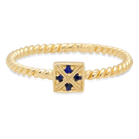 Precious Star Twisted Sapphire Ring