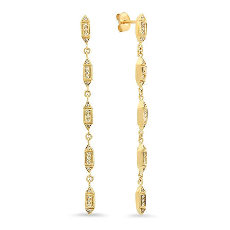 Magnificent Heart Diamond Dangle Earrings