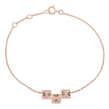 Square Shaped Gold Bracelet