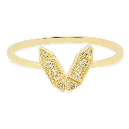 Baby Heart Gold Dangle Ring