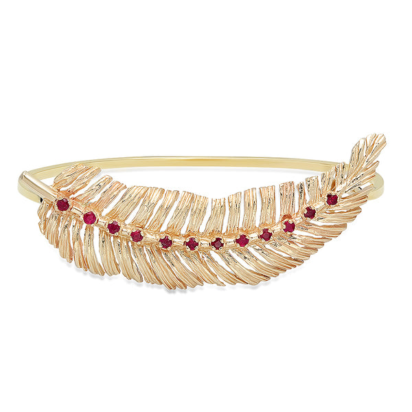 The Handcrafted Eagle Feature Precious Gem Cuff