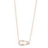 Safety Pin Gemstone Necklace - Dana Seng Jewelry Collection